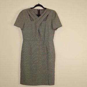 Shapesational ultimate shaping gray short sleeve dress, size 8